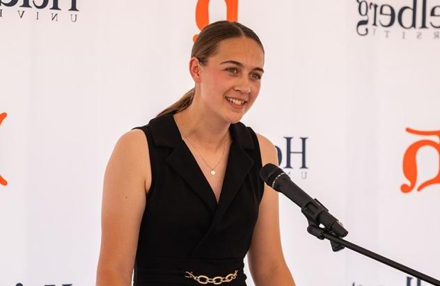 Fieldhouse groundbreaking Brigid Enright